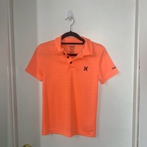 Hurley | Boy’s Button Up | Small | Bright | Vibrant | Orangish Coral